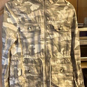 It’s a Camo light jacket from Kohls And is brand new